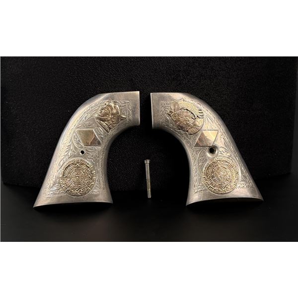 Mexico Sterling 10k Gold Colt Single Action Grips