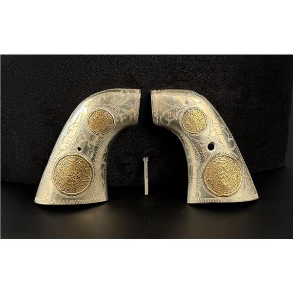 Mexico Sterling 10k Gold Colt Single Action Grips