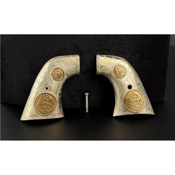 Mexico Sterling 10k Gold Colt Single Action Grips