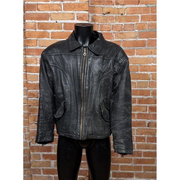 Vintage Mirage Leather Motorcycle Bomber Jacket