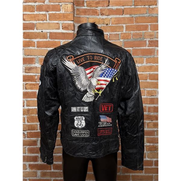 Rebel Ryder Leather Motorcycle Jacket