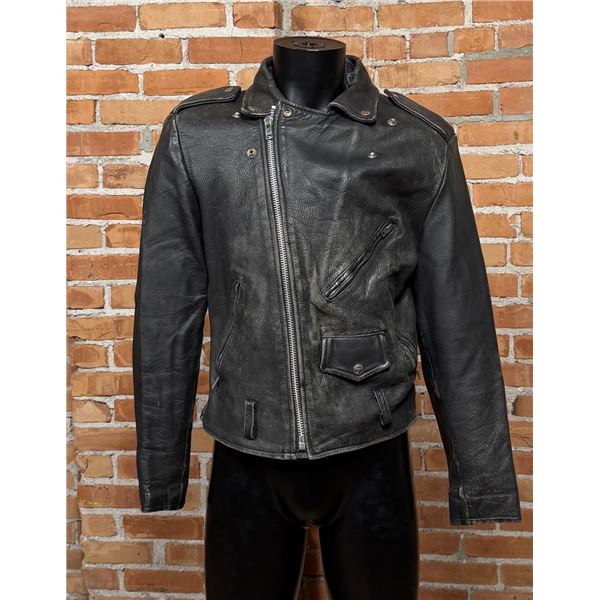 Vintage Open Road Leather Motorcycle Jacket