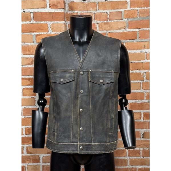 Vintage Harley Davidson Leather Motorcycle Vest
