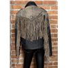 Image 2 : Vintage Leather Fringe Motorcycle Jacket
