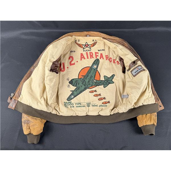 Vintage U2 Wear Me Out Leather Bomber Jacket