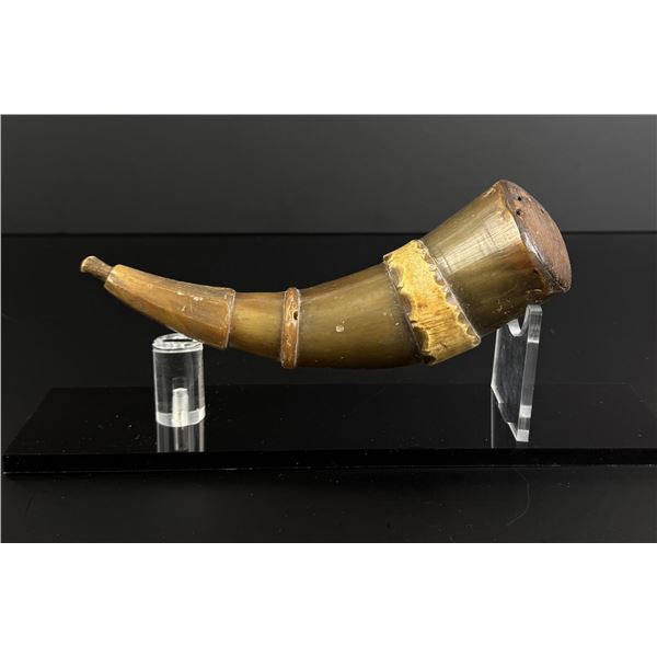 Early American Scrimshaw Powder Horn