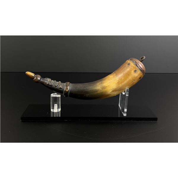 Early American Scrimshaw Powder Horn