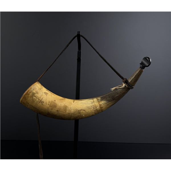 War of 1812 American Scrimshaw Powder Horn