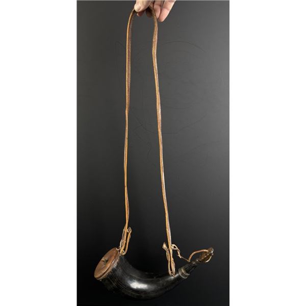Early American Buffalo Horn Powder Horn