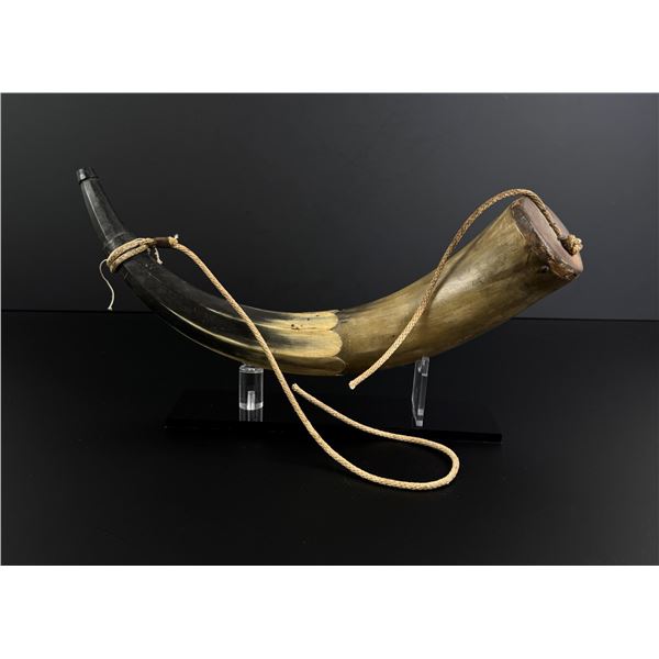 Early American Scrimshaw Powder Horn