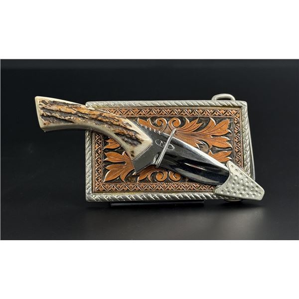 James Nolen Custom Made Belt Buckle Knife