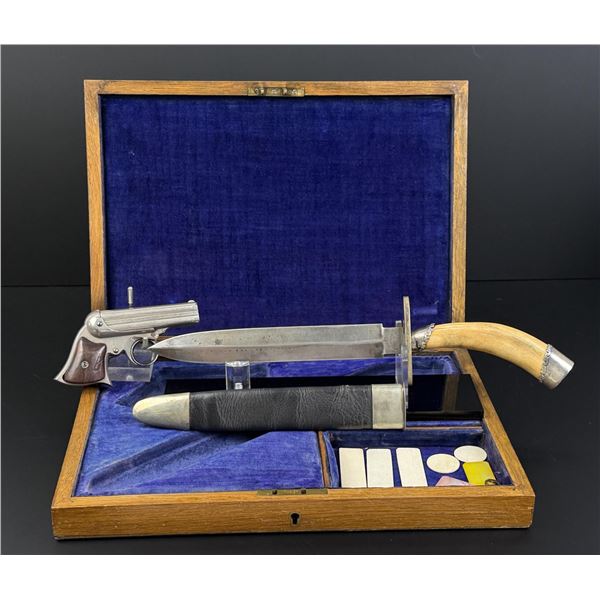 Remington Elliott Pepperbox and Bowie Knife