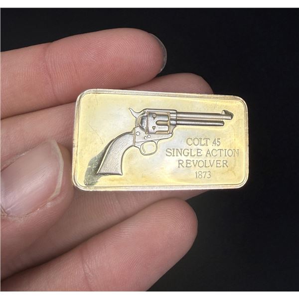 Lincoln Mint Colt .45 Revolver 1oz Sterling Bar