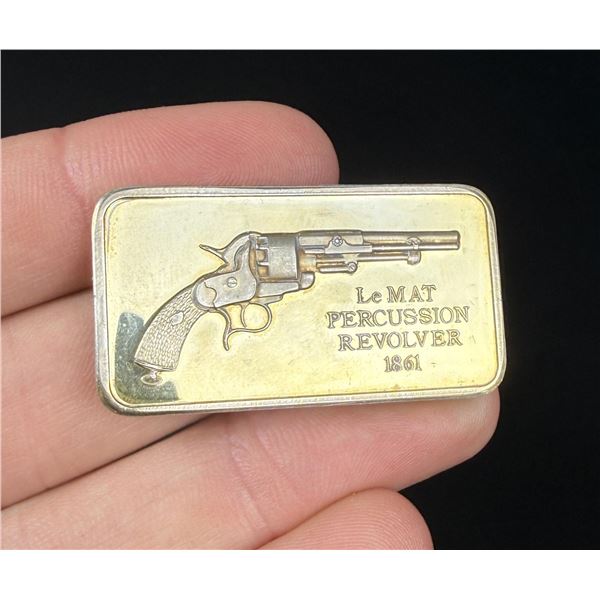 Lincoln Mint Le Mat Revolver 1oz Silver Bar