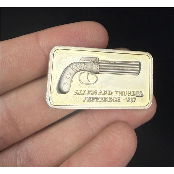 Lincoln Mint Pepperbox 1oz Sterling Silver Bar