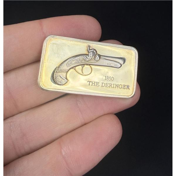 Lincoln Mint Deringer Pistol 1oz Silver Bar
