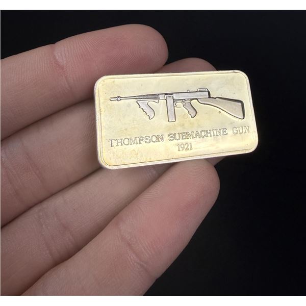 Lincoln Mint Thompson SMG 1oz Silver Bar