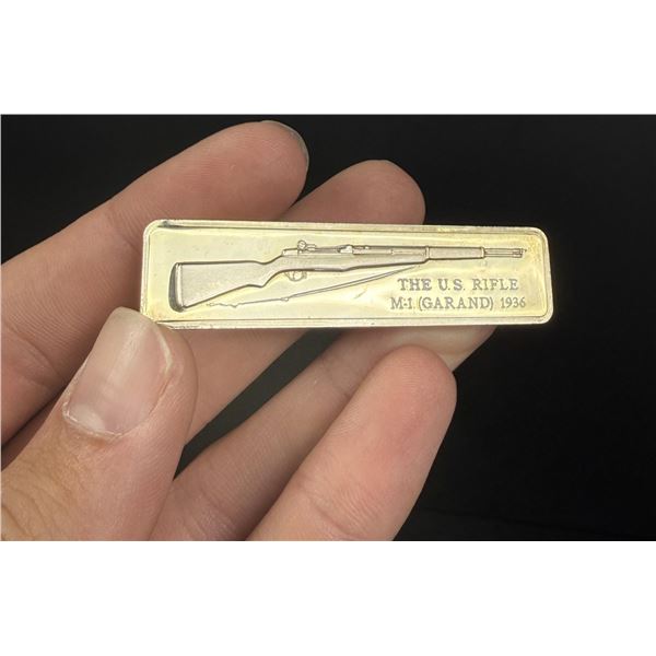 Lincoln Mint US M-1 Garand Rifle 1oz Silver Bar