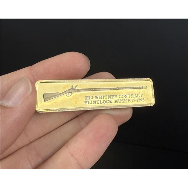 Lincoln Mint Whitney Musket 1798 1oz Silver Bar