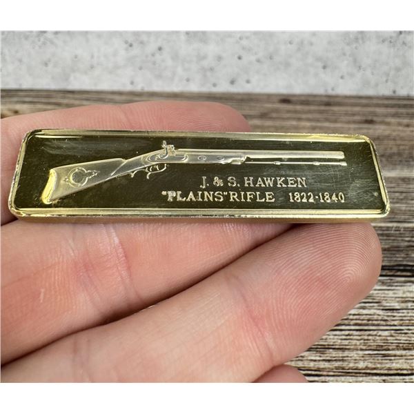 Lincoln Mint Plains Rifle 1oz Sterling Silver Bar