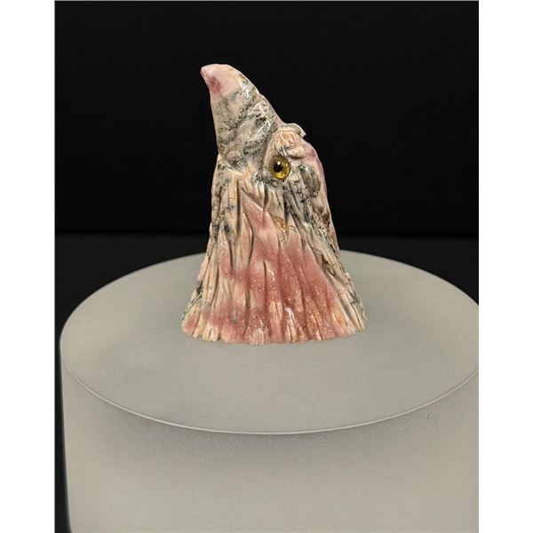 Rhodochrosite Eagle Bird Head Carving