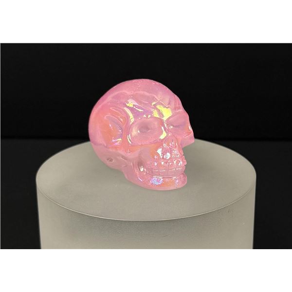 Aura Quartz Skull Carving