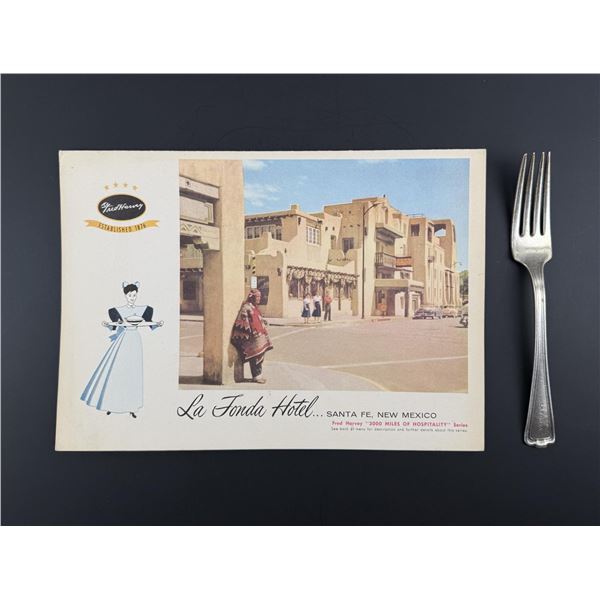 Fred Harvey Hotels La Fonda Menu and Fork