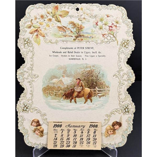 1900 Peter Struve Cigars Snuff Ice Cream Calendar