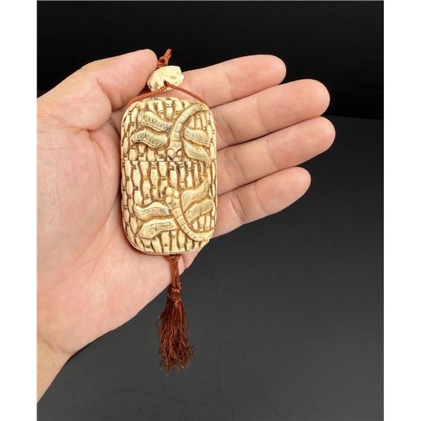 Carved Bone Japanese Inro