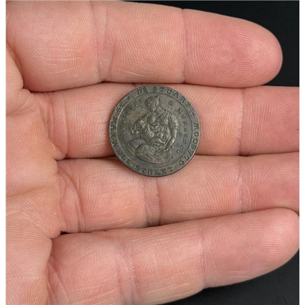 1841 Dr Stuart Glasgow Scotland Farthing Token