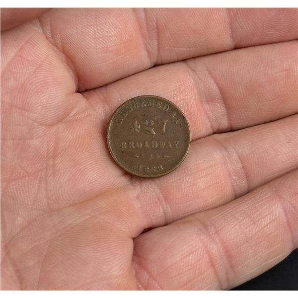 1863 Benjamin & Herrick Fruit Dealers Trade Token