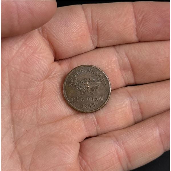 1863 Civil War Token John P Gruber New York.