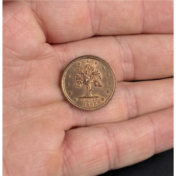 1863 Civil War Token Jones Wood Hotel New York
