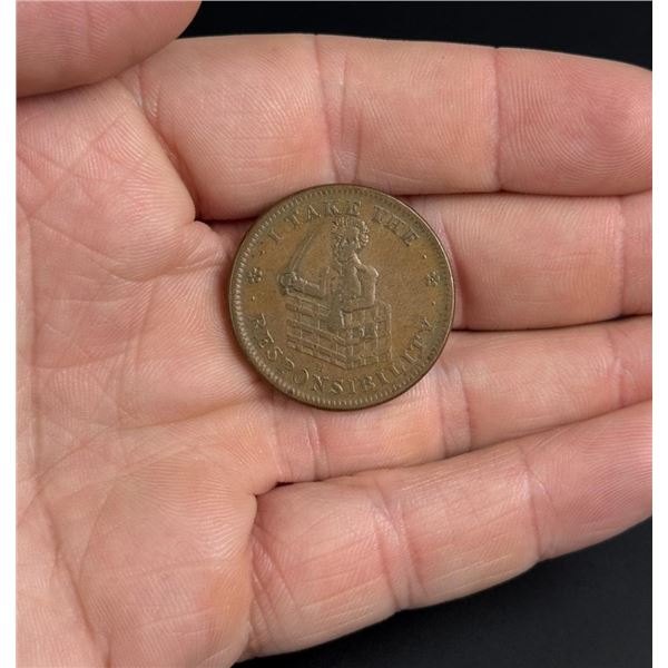 Andrew Jackson Roman Firmness Hard Times Token