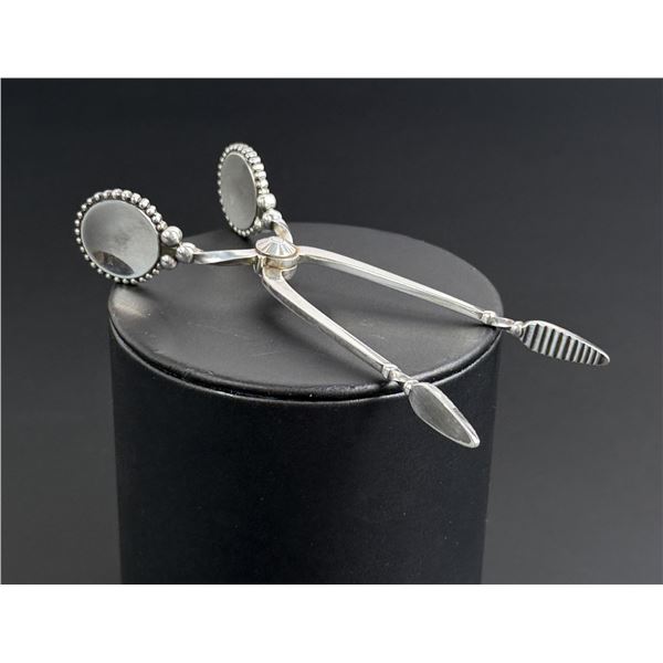 Georg Jensen Beaded Sterling Silver Sugar Tongs