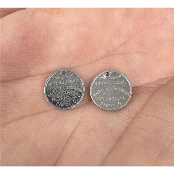 Cincinatti Pure Aluminum Co Advertising Tokens