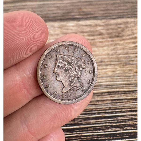 1851 Braided Hair Half Cent