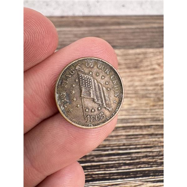 1863 Civil War The Flag of Our Union Token