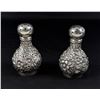Image 1 : Sterling Silver Repousse Salt and Pepper Shakers