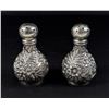 Image 2 : Sterling Silver Repousse Salt and Pepper Shakers