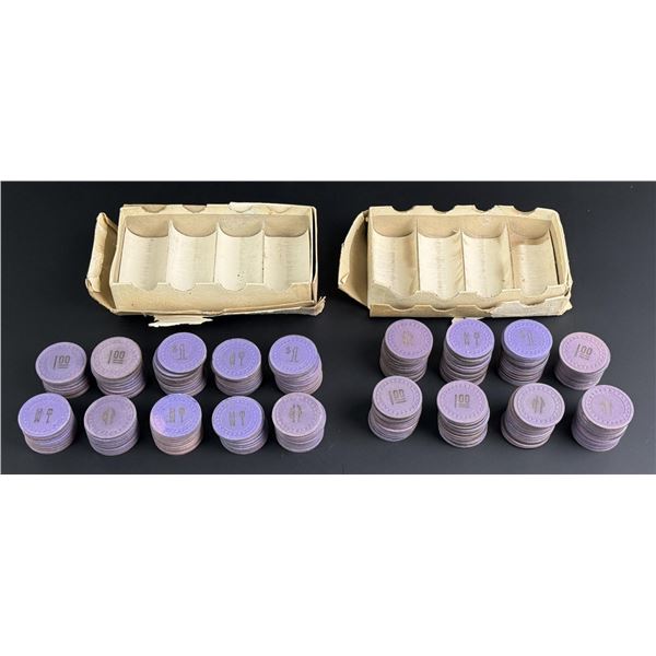 Antique Montana Saloon Clay Poker Chips