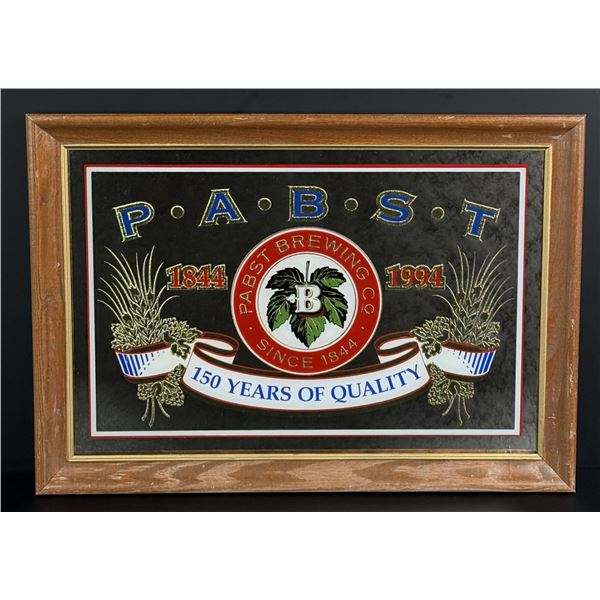 Pabst Blue Ribbon Beer 1994 Bar Mirror Sign