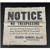 Image 1 : Oregon Cloth No Tresspassing Sign