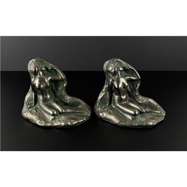 Art Deco Nude Woman Bookends