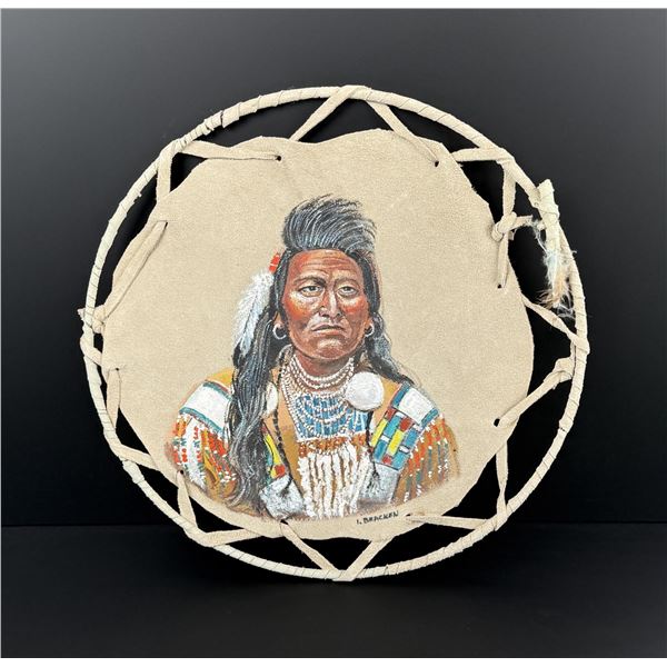 Irma Bracken Chief Plenty Coups Painted Shield