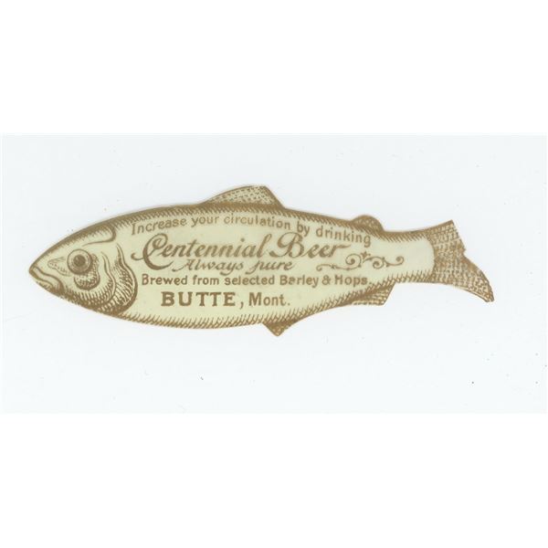 Centennial Beer Butte Montana Fish Decal