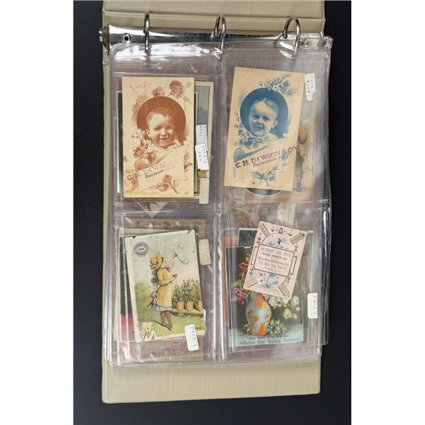 Binder Collection of Antique Trade Cards