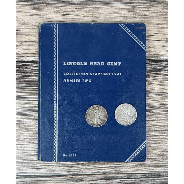 Walking Liberty Silver Half Dollars and Pennies