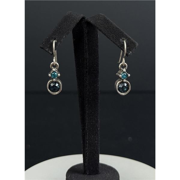 Patricia Locke Sterling Silver Rhinestone Earrings