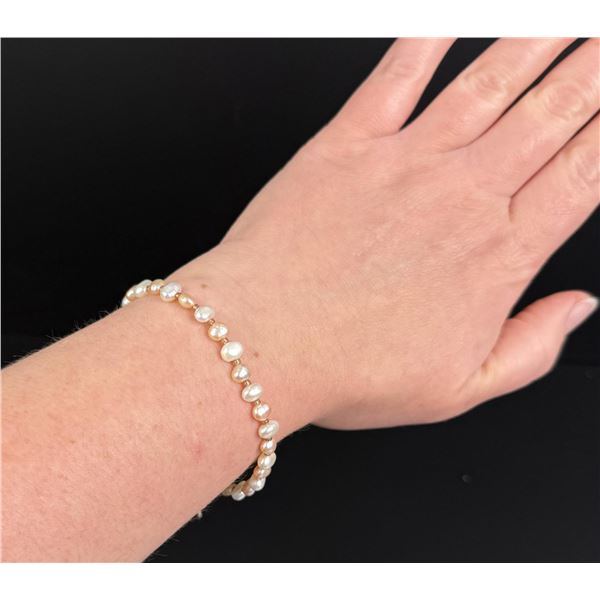 Luxe Sterling Silver Cultured Pearl Bracelet